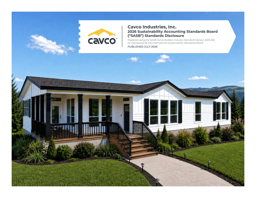 Download FY2023 Cavco Industries SASB Report (PDF)