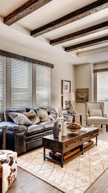 photo of a custom living room inside of a manufactured home