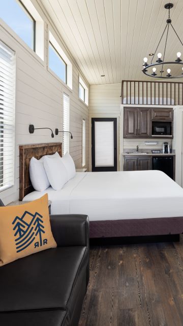 photo of a compact but comfortable living space in a park model