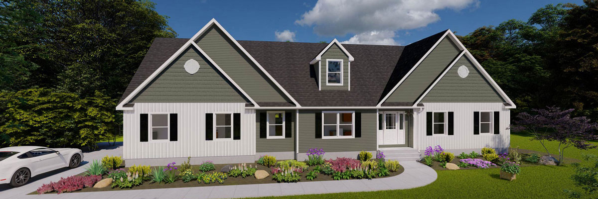 Exterior of a modern Rockbridge modular home by Cavco - Crouse