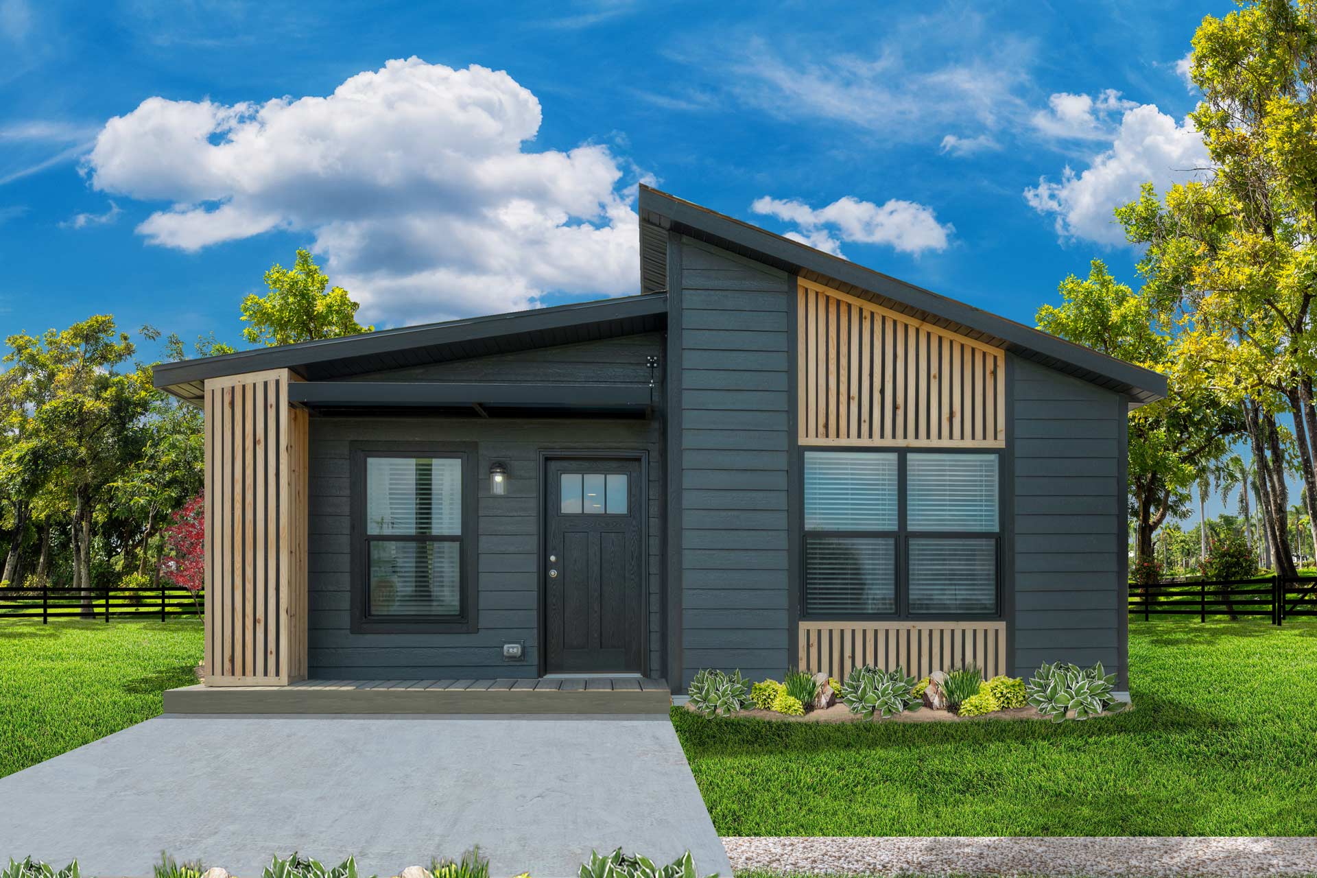 Cavco-Manorwood Classic modular home interior showing an open kitchen with an island, cabinetry and finishes of high quality