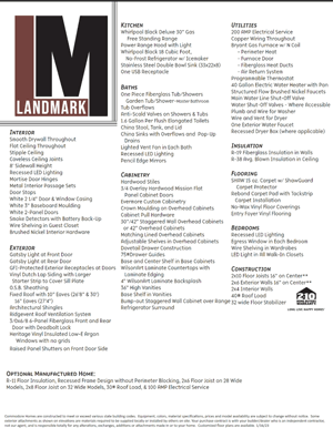 Cavco-Goshen Options Series Standards Manufactured Modular Home Guide Brochure